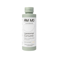 Amy Myers MD Liposomal Curcumin bottle close-up highlighting immune and digestive support