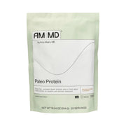 Amy Myers MD Paleo Protein Powder salted caramel tub for a smooth, satisfying daily shake.