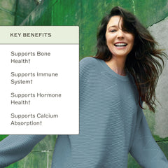 Amy Myers MD Vitamin D3/K2 Liquid nutrition facts panel highlighting vegetarian-friendly option