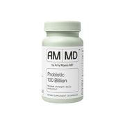 Amy Myers MD Probiotic Capsules 100 Billion bottle; supports gut balance and daily immune wellness.