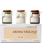 AMYRYLAN pear blossom and freesia candle with double wooden wick for a calming ambiance.