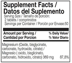 Ana Maria Lajusticia Magnesium 5-in-1 label close-up with kosher and halal certifications