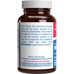 Anabolic Laboratories Multi Digestive Enzymes bottle pour promotes smooth digestion after meals