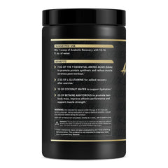 Anabolic Warfare Anabolic Recovery essential amino acids scoop on label suggests muscle support.