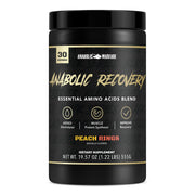 Anabolic Warfare Anabolic Recovery peach rings bottle — post-workout recovery support in a tasty flavor.