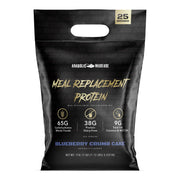 Anabolic Warfare blueberry crumb cake shake in glass, smooth post-workout fuel