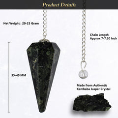 ANAYA AGATE kambaba jasper pendulum close-up gem showing natural texture