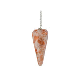 ANAYA AGATE sunstone pendulum close-up for dowsing and reflection
