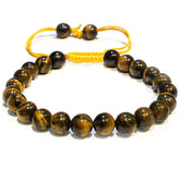 ANAYA AGATE Tiger Eye Bracelet bead closeup highlights stability and grounding energy