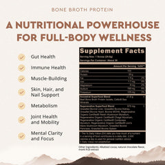 Ancestral Supplements chocolate protein powder stirred into smoothie for daily protein
