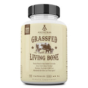 Ancestral Supplements bone health bottle showing grass-fed beef living bone supplement.