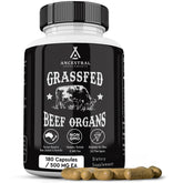 Ancestral Supplements grass-fed liver bottle front highlighting nutrient-dense profile for energy support