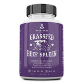 Ancestral Supplements Grass-Fed Beef Spleen bottle on table may support immune health and energy