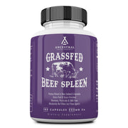 Ancestral Supplements Grass-Fed Beef Spleen bottle on table may support immune health and energy