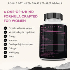 Ancestral Supplements women capsules close-up emphasizing nutrient-dense organ blend for vitality
