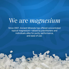 Ancient Minerals Magnesium Bath Flakes Ultra granules ready to dissolve in warm water.