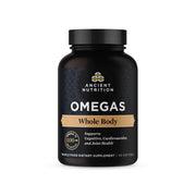 Ancient Nutrition Ancient Omegas Whole Body bottle with softgel capsules for daily omega support.