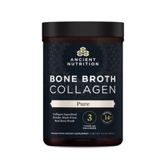 Ancient Nutrition bone broth collagen bottle shown for daily protein support