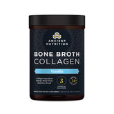 Ancient Nutrition Bone Broth Collagen Powder Vanilla 18oz blends into smoothies for a protein boost