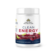 Ancient Nutrition Clean Energy Powder Cherry Limeade bottle promotes steady energy.