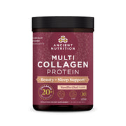Ancient Nutrition collagen Beauty + Sleep Vanilla Chai tub—ready for daily skin support.