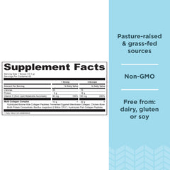 Ancient Nutrition ingredients list showing 10 collagen types from real-food sources.