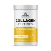 Ancient Nutrition Collagen Peptides Vanilla bottle highlights skin and joint support.