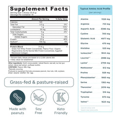Cucharita de Ancient Nutrition proteina whey, mezcla suave en cualquier líquido.