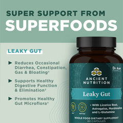 Ingredients display with key gut-support components and botanicals.