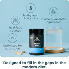 Ancient Nutrition Men's 40 Plus 3 Day capsules close-up showing nutrient-dense formula