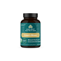 Ancient Nutrition Organic Lion's Mane bottle front view for focus support.