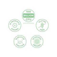 Ancient Nutrition Probiotics Ultimate label highlighting gluten-free and 100 Billion CFU.