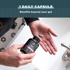 Box featuring chaste tree berry imagery for Ancient Nutrition Probiotics for Women.