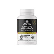 Ancient Nutrition women's probiotic bottle promotes digestive balance.