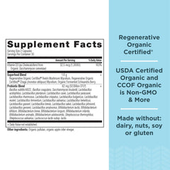 Ancient Nutrition regenerative women's probiotics capsules closeup for easy daily use.
