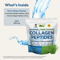 ANDREW LESSMAN bottle label detail highlights dairy-free and gluten-free formulation.