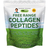 ANDREW LESSMAN Free Range Collagen Powder bottle showcases pure, highly soluble peptides for daily skincare support.