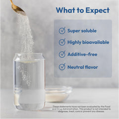 ANDREW LESSMAN Marine Collagen Peptides powder blending into smoothies or coffee