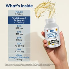 Andrew Lessman Maximum Essential Omega-3 capsules with DHA and EPA for efficient absorption