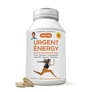 Andrew Lessman Urgent Energy bottle showing the balanced energy formula for daily vitality