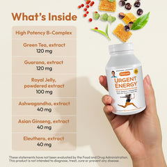 Andrew Lessman Urgent Energy features green tea and guarana for alertness and focus