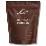 Anea Nutrition Egg White Protein Chocolate bottle pour showing clean protein boost