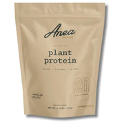 Anea Nutrition Plant Protein Vanilla container with scoop for clean, vegan protein.