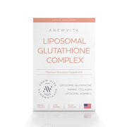 Anew Vita Liposomal Glutathione bottle demonstrates enhanced absorption for radiant skin.