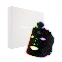 Angauss 7-color red light mask front view for at-home skincare and improved skin tone.