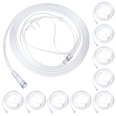 Anglechic 7ft nasal cannula with a soft curved nose piece for comfortable daily use.