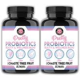 Angry Supplements Pretty Probiotics for Women bottle close-up highlighting skin and gut support.