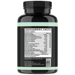 Angry Supplements Probiotic Immunity Plus nutrition facts panel highlights vitamins.