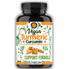 Angry Supplements vegan turmeric curcumin bottle with black pepper extract
