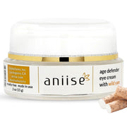 Aniise Wild Yam Eye Cream jar close-up showing creamy texture for refreshed under-eye skin.